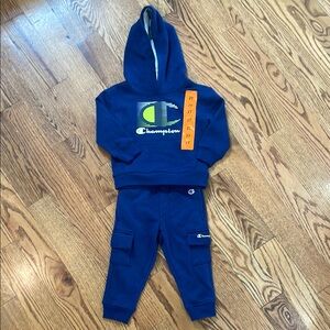 Boy’s Champion Brand Matching Sweatsuit. Size 2T. New with Tags. Dark Navy Color